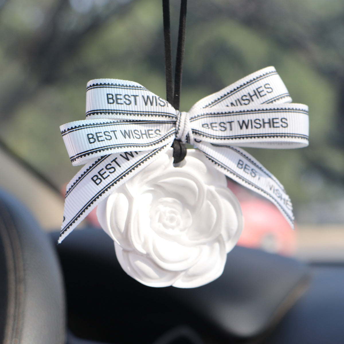 Wholesale Camellia Car Fragrance Expanding Stones Pendant